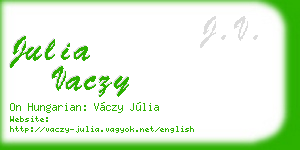 julia vaczy business card